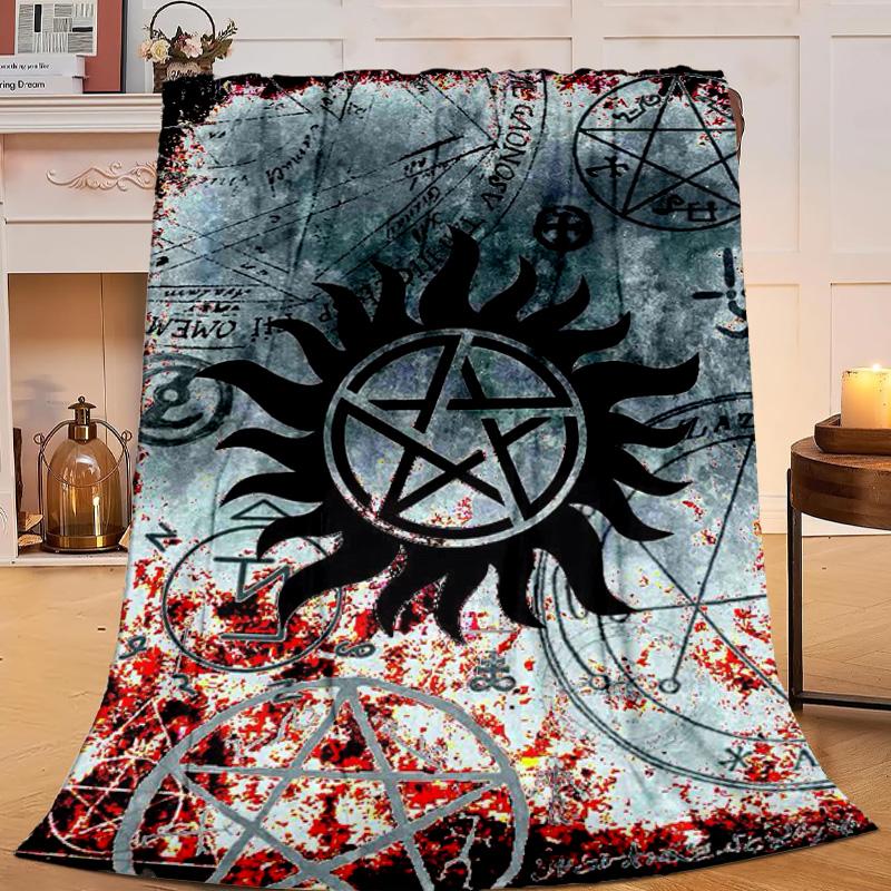 1PC Natural Symbolism Flannel Blanket Gift, Suitable for Both Men And Women, Soft Ideal for Beds And Sofa, Birthday Or Christmas Gift