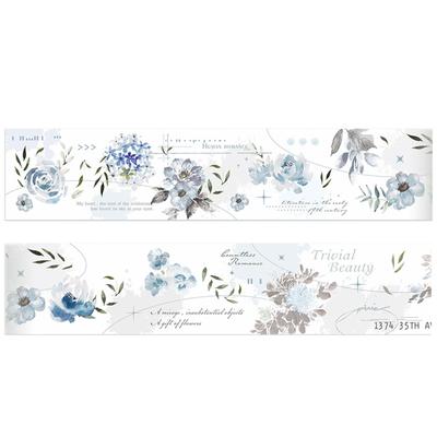 Rotolo di Adesivi Scrapbook Decorativo Inchiostro Chiaro Fiore Nastro Adesivo Scrapbooking per Journaling Foto