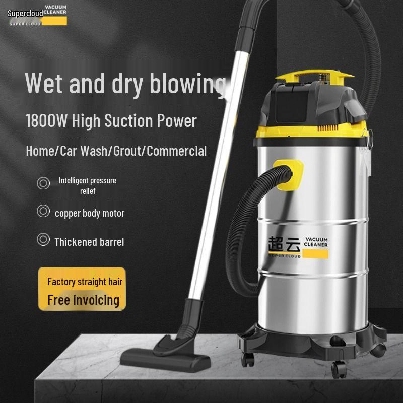 High-Suction Dual-Use Vacuum: Ideal for Home Renovation, Car Wash, Initial Cleaning, and Grout Cleaning.