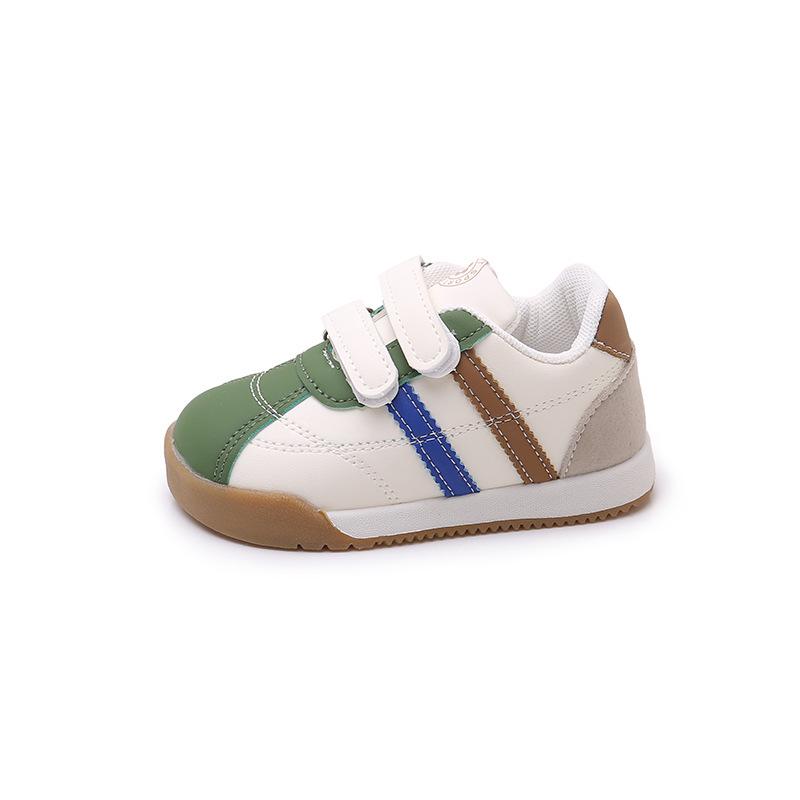

2026 Spring Baby Shoes: Soft Sole Walker Shoes for Infant Boys & Girls, Trendy Sports Design Size 24 - 15 cm зелёный