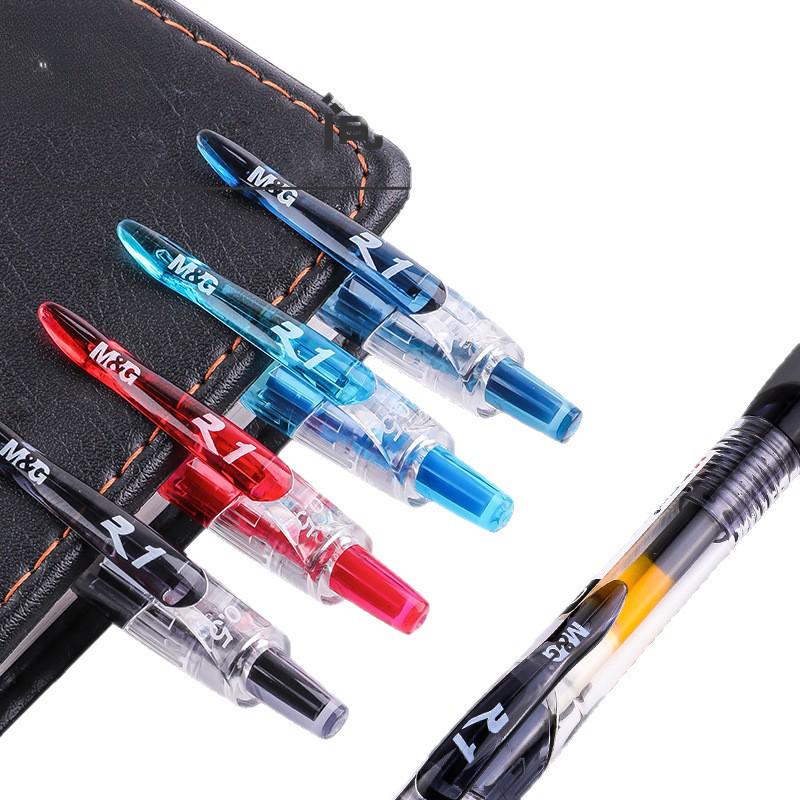 GP1008 Press-Type Gel Pen, Water-Based Ink for Students' Exams, Blue/Black/Red, Ideal for Teachers