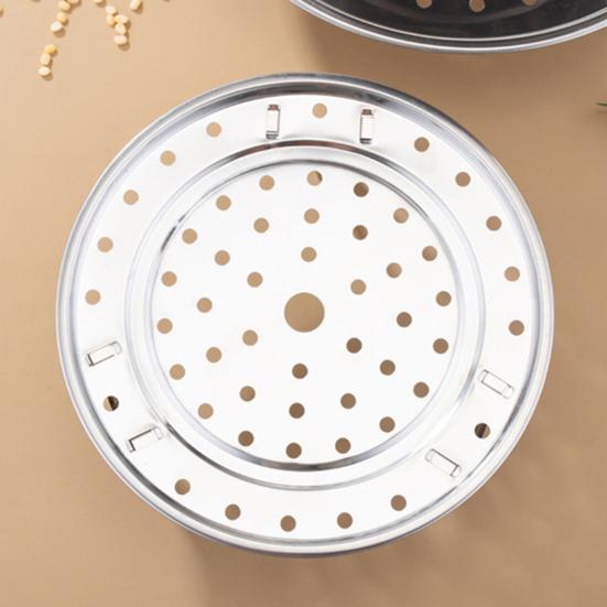 Stainless Steel Round Steamer Rack with Detachable V-Shaped Stand for Steamer Cooking Stackable Vegetables Dumplings Fish Seafood Versatile