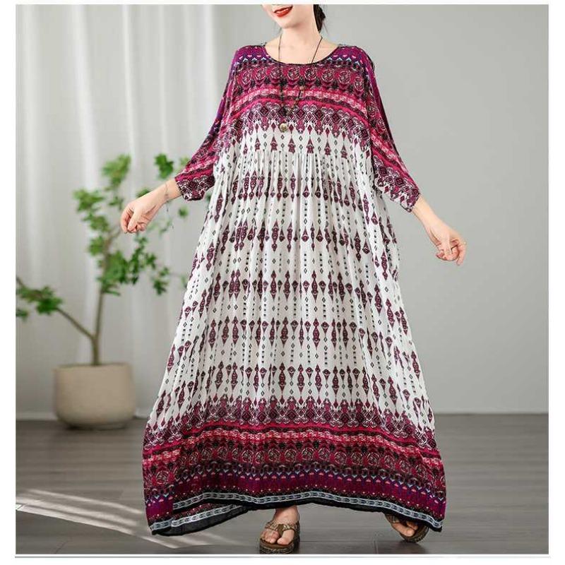 Plus cover up thin V-neck long dress