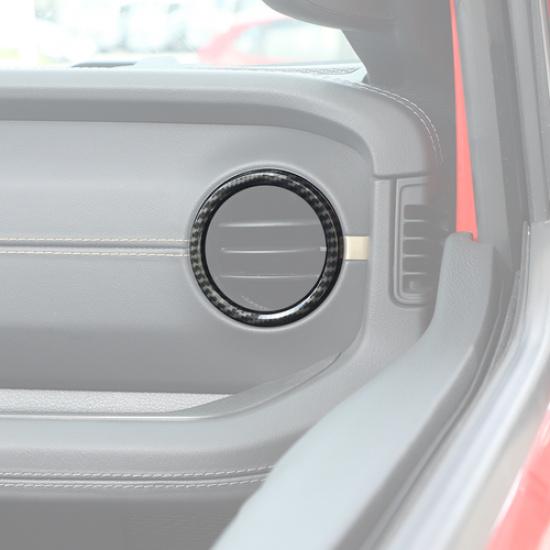2xCarbon Dash Side Air Vent heating&Fan Cover Trim For Jeep Wrangler JL JT 2024+