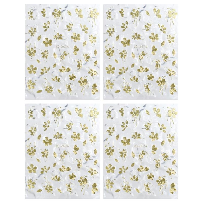 Flower Nail Art Stickers Decals,Nail Supplies Adhesive Nail Decals Nail Art Designs Stickers Manicure Accessories Gifts