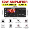 Car MP3 Player Decoding Module Bluetooth-compatible Decoders Board 2x25W Amplifier Decoding Module with Remote Control