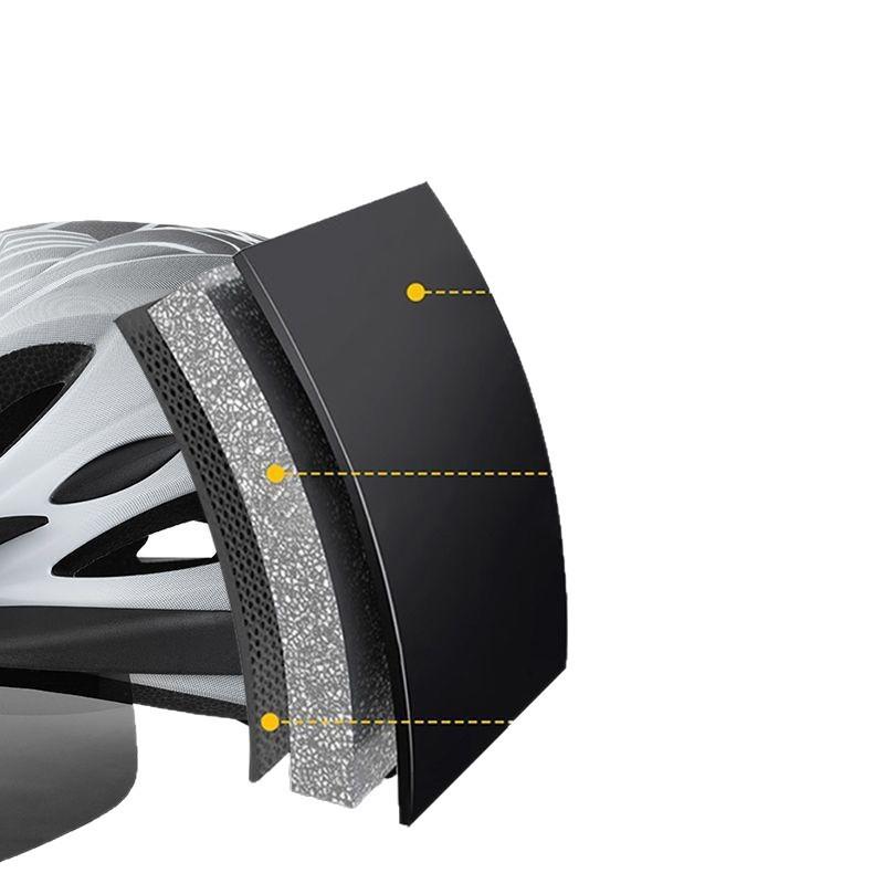 Unisex Cycling Helmet With Magnetic Sunglasses Visor Peak Mountain Road Bike Riding Breathable EPS Half