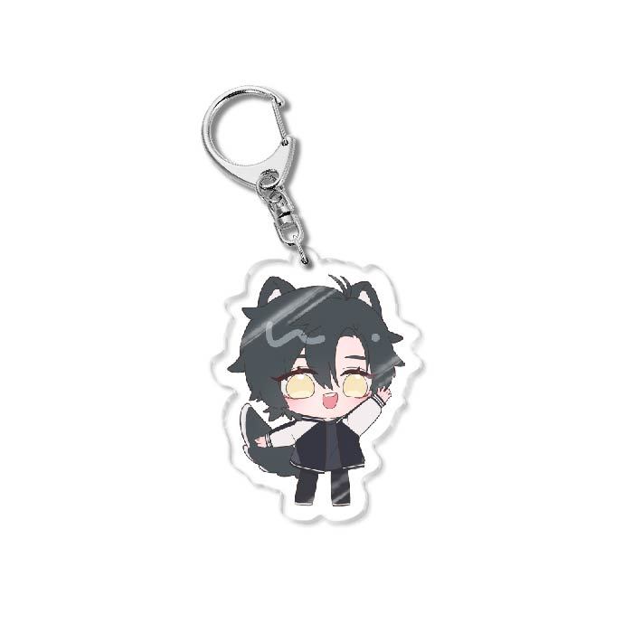 6CM Anime Keychain Women Link Click Key for Men Charles Key Ring Bag Acrylic Car Keyring Cute Acrylic Pendant Key Cosplay Gift