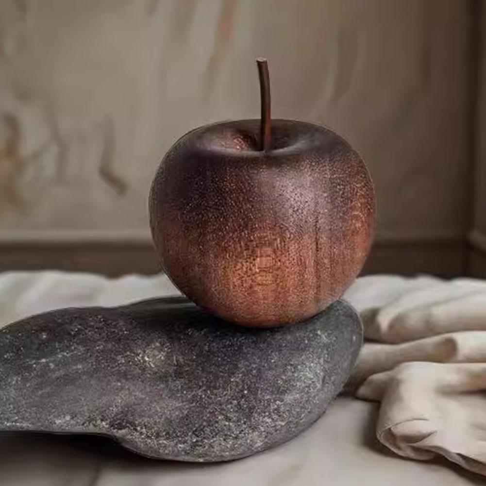 Apple Shape Wooden Aroma Diffuser, Natural Reed Diffuser Long-Lasting Scent For Home Decor Car Ornament