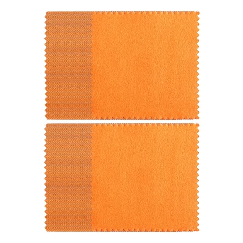 50PCS Practical Jewelry Cleaning Fabric Polishing Cloth 17 Color Option Jewelry Buffing Accessories for Various Bangles