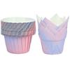 100 stk Muffinskopp Lett gradientfarger Kakebakeforinger Allsidig Cupcake Cup for bryllup Bursdagsfest