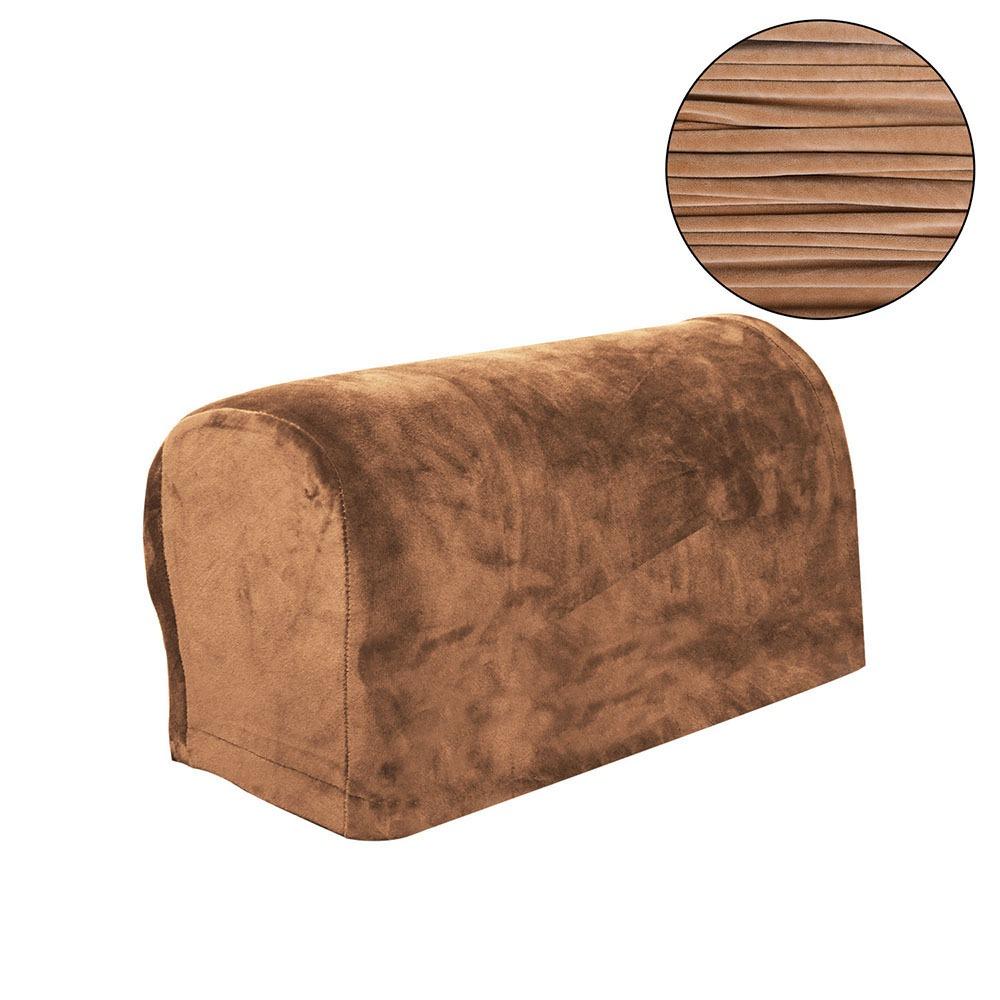1pair Elastic Couch Arm Covers Solid Sofa Arm Protectors Sofa Armrest Covers Living Room Furniture