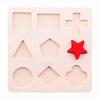 Wooden Shape Puzzle Board Geometric Shape Color Puzzle Matching Board Toddlers Fine Motor Skills Portable Travel Preschool