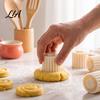 Baking Supplies for Cookies 9PCS Round Double-Ended Pastry Mold, Hand-Press Mooncake Spiral And ABS Plastic Tool Petal Edge Design,