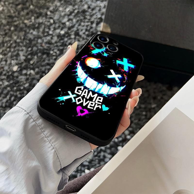 Phone Case Cover with  Game Over Design Compatible with Iphone Models