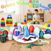 12PCS 3D Printed Dragon Toys Eggs with Dragon Inside, Basket Stuffers for Boys & Girls, Easter Theme Party Favors, Easter Egg Hunt, Classroom Prize Su