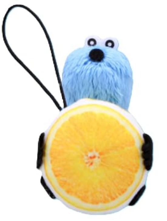 

Puppet Sunsun Plush Mascot Official 8cm with Strap Mascot Orange Approx. (Fruit Lemon) оранжевый