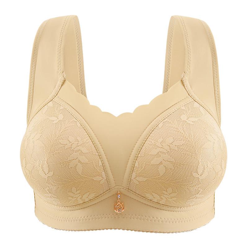 Big red natal year, beautiful back gathering, large size lace, double breasts, anti-sagging underwear adjustment, mother women's bra cover