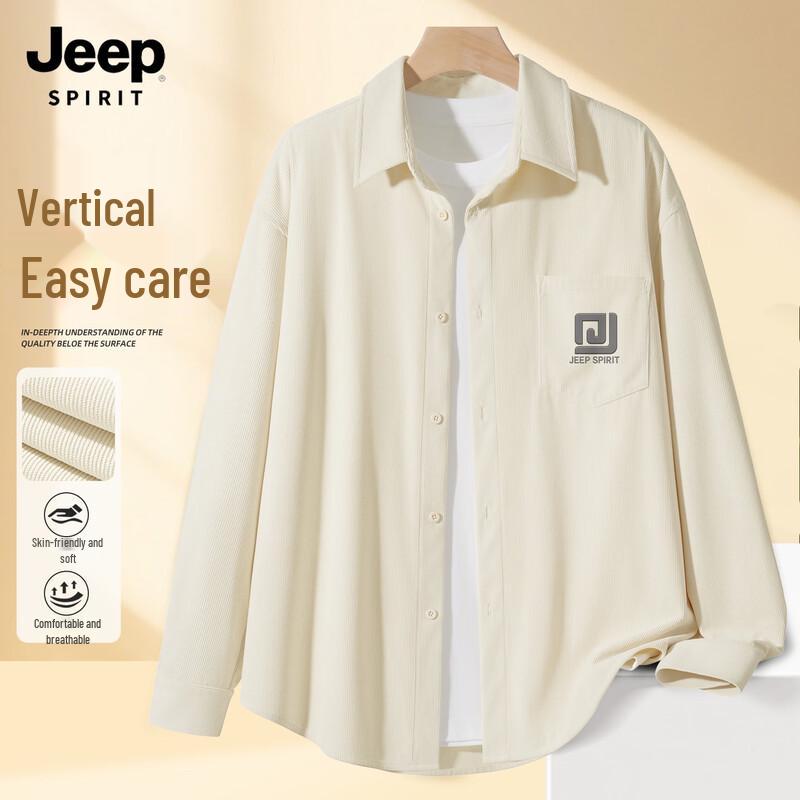 JEEP SPIRIT Men s Corduroy Long-Sleeve Shirt L