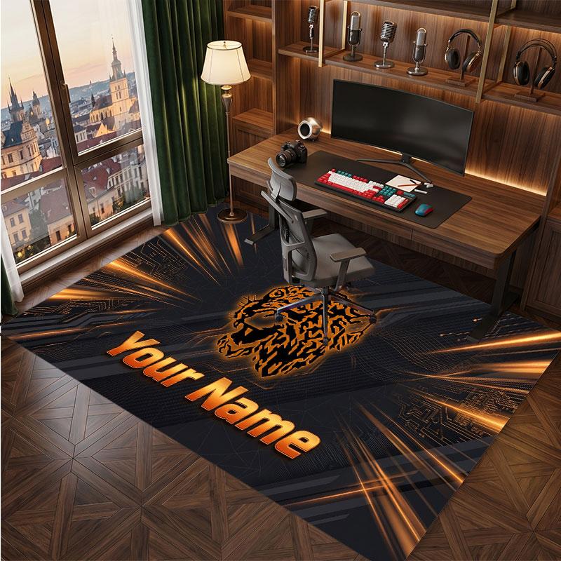 Hull FC Personalized Crystal Velvet Carpet, Customized Name Text Soft Anti‑Slip Rug for Living Room Bedroom