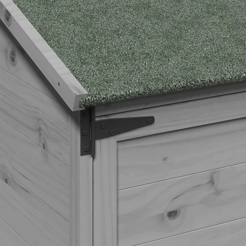 Garden Shed Gray 59 x 56 x 113.5 cm Solid Spruce Wood