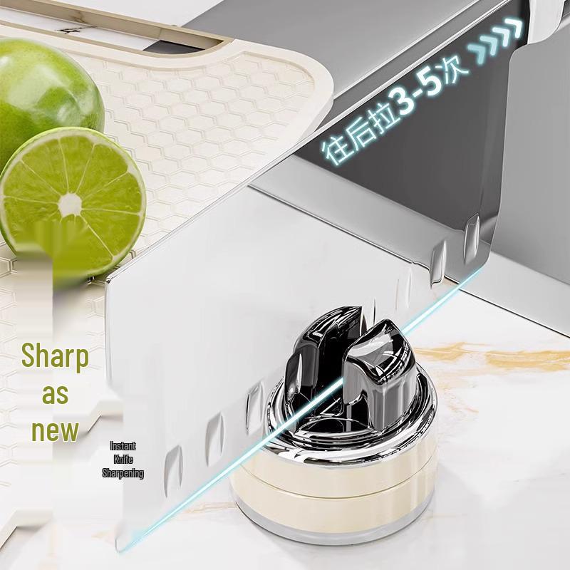 Suction Cup Knife & Scissor Sharpener with Tungsten Steel Whetstone