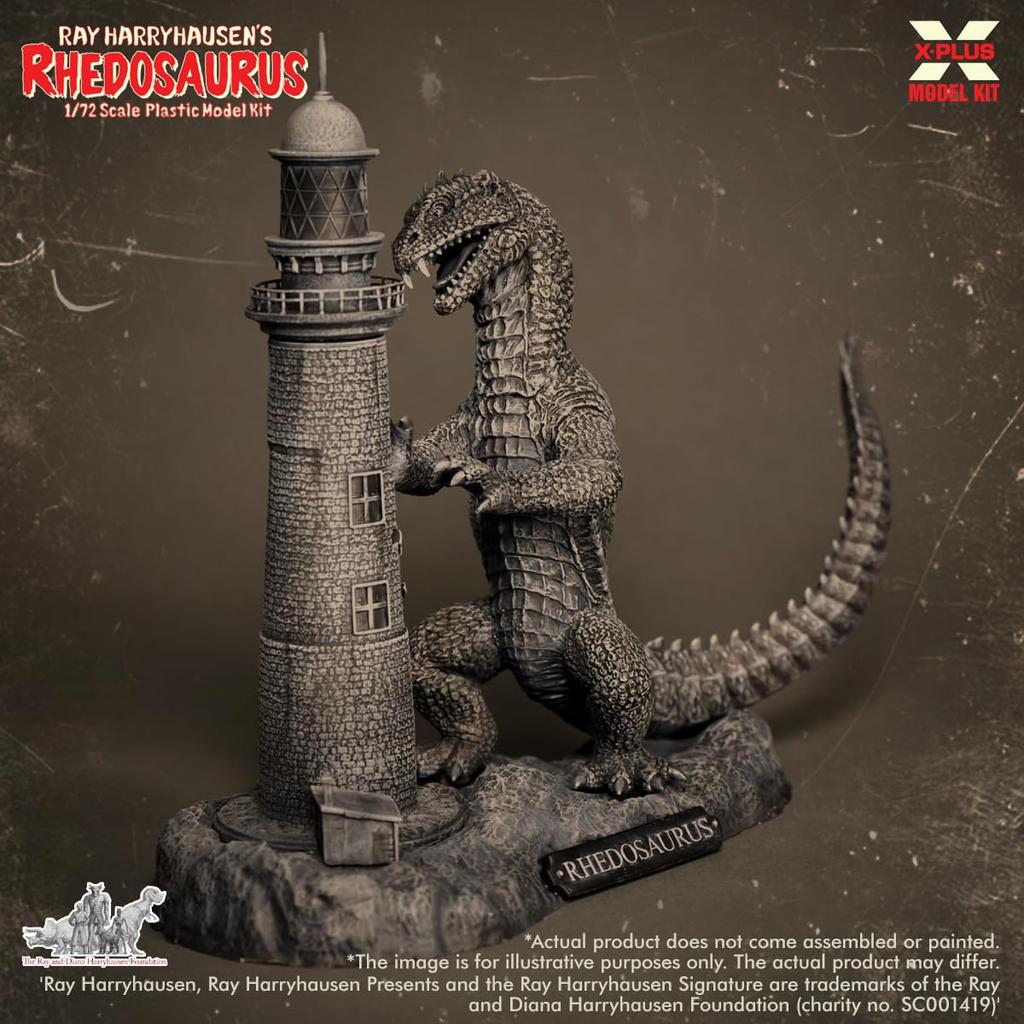 Ray Harryhausen Rhidosaurus scale unpainted plastic model kit X-Plus 1/72