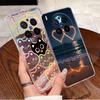 Green Fluffy Cartoon Rabbit Pattern Phone Case For Vivo X300 Pro Transparent TPU Soft Cover Shockproof Couple Protective Shell