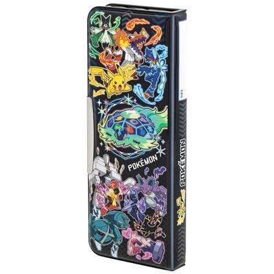 Showa Note Pokemon Pencil Thin 367729002 Case, Type, Double-sided Opening, Black,