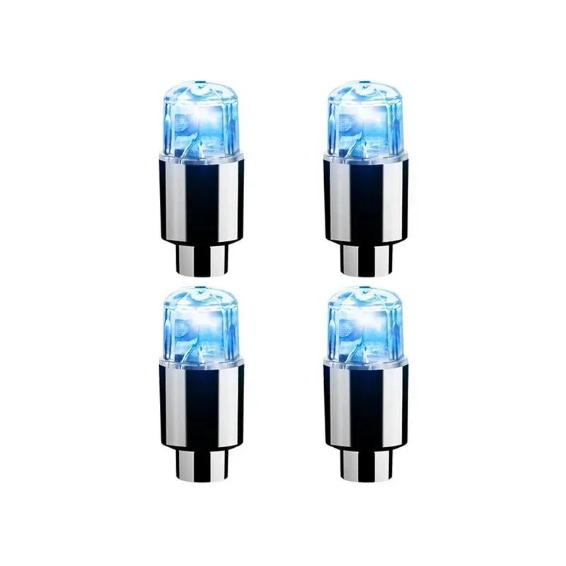 2/4/8pcs LED Tire Valve Stem Caps Neon Light Waterproof Wheel Spoke Lights LED Tire Lamp for Motorcycle Bicycle Car Accessories