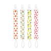 4pcs/pack Baby Pacifier Clip Pacifier Holders Washable with Beautiful Patterns for Baby Boys Girls