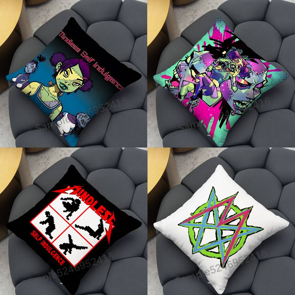 MSI MMindless Self Indulgence Pillow Case Cover Square for Decorative Cushion Bed Couch Sofa Classic Style Machine Washable