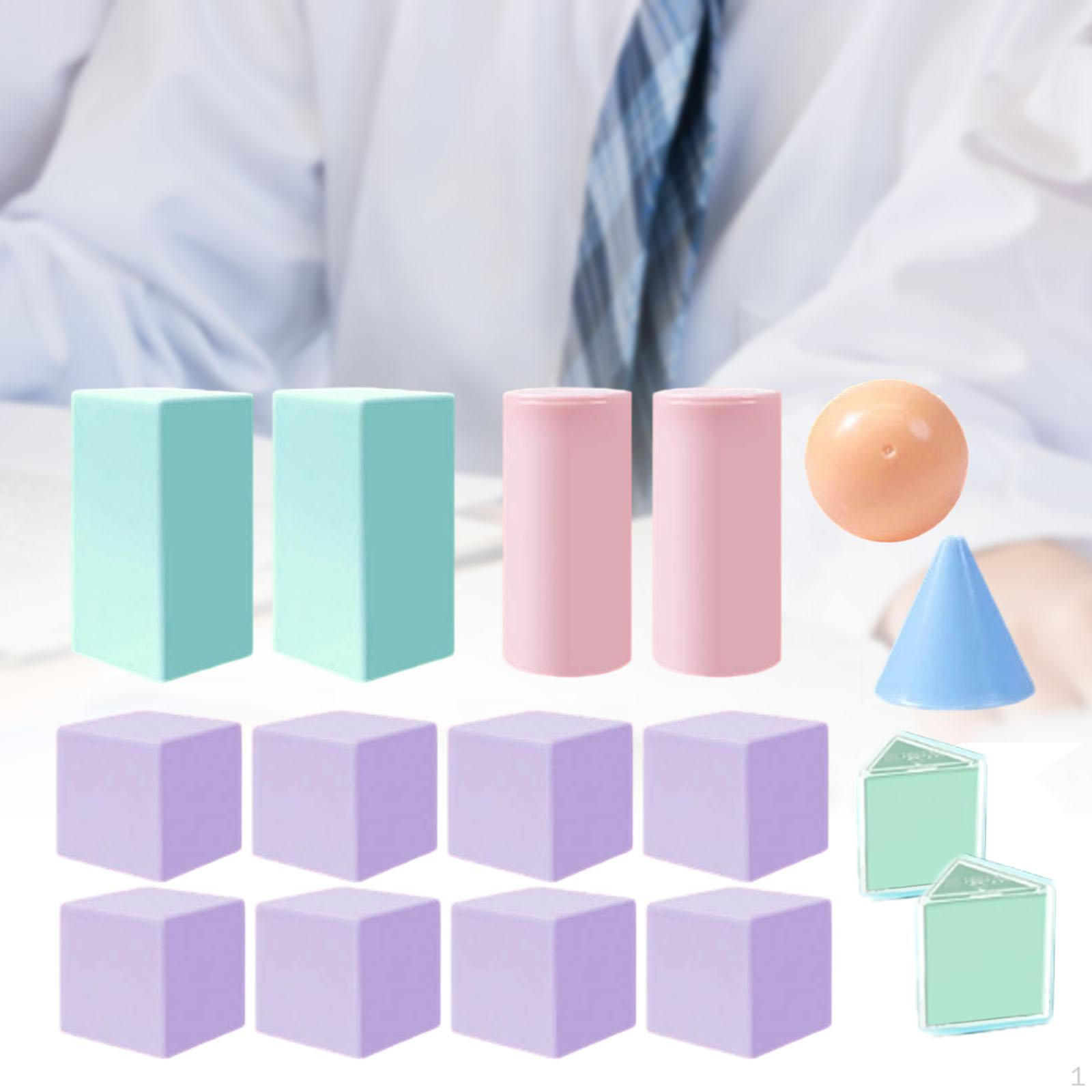 

16 шт. 3D-фигуры Геометрические тела Ранние математические манипулятивные материалы Распознавание форм Дети Учитель