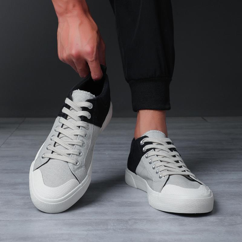

Fashion Men s Canvas Shoes Vulcanize Lace Up Sneakers Casual Breathable Platform Shoes Trainers Tenis Masculino Chunky Sneakers BM-015 38 хаки