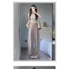 Blue Yamamoto Pants for Women In Spring and Autumn New High-waisted Casual Drooping Small Person Lazy Style Wide-leg Pants