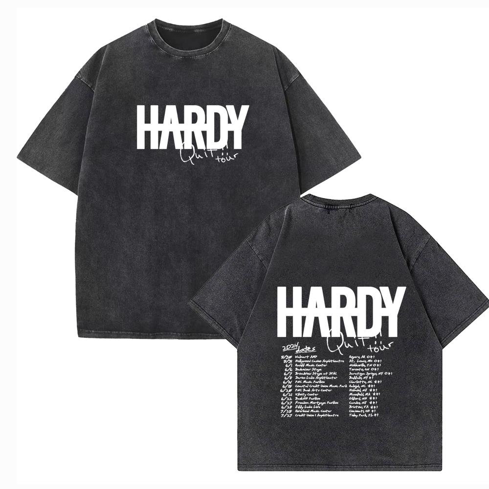 Hardy Quit Tour Shirts Vintage Harajuku Summer Fans Gift Unisex O-Neck Casual Short Sleeve Cotton T-Shirts Printing
