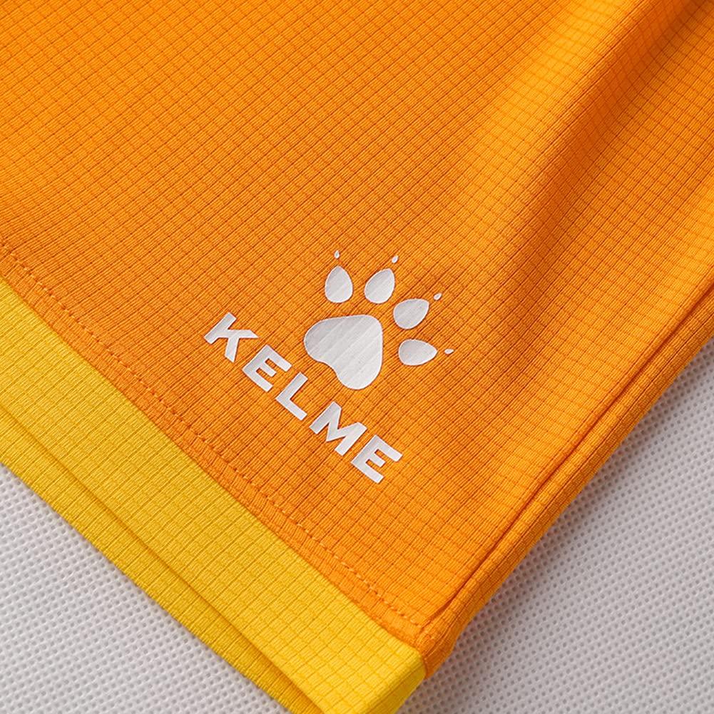 Kelme Boys' Soccer Uniform, Kids' T-Shirt and Pants Set, Soccer/Futsal Wear (Yellow, Size 160cm)