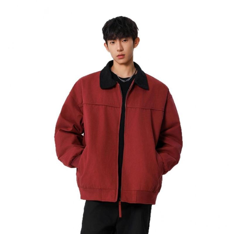 Mens Retro Detroit Harrington Jacket Streetwear Loose Fit Casual Coat