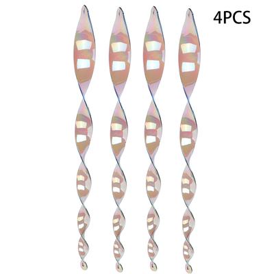 4Pcs Garden Spiral Rotating Bird Repeller Hanging Reflective Bird Repellent Decoration