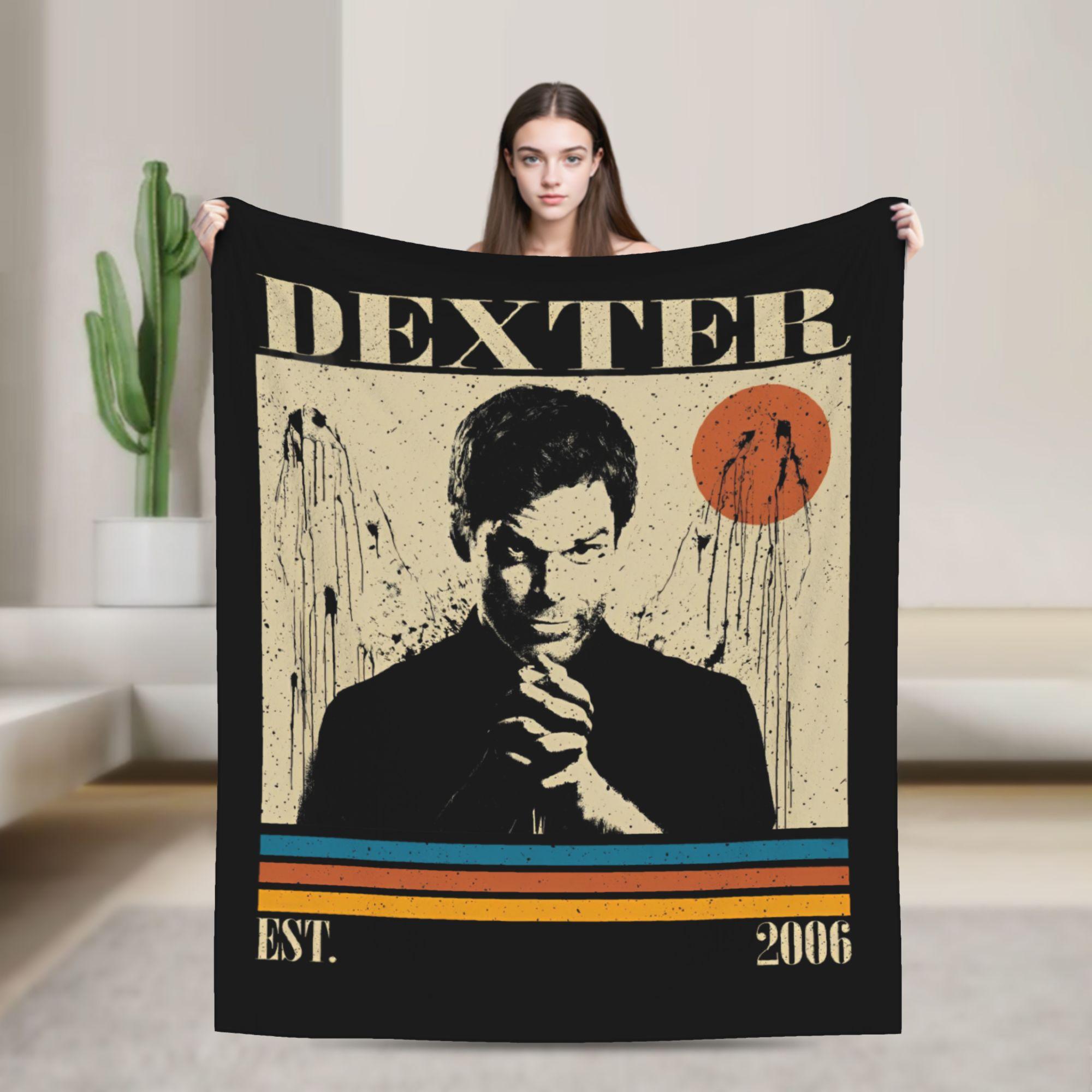 

Dexter Morgan flipping off Blankets Coral Fleece Plush Decoration Portable Soft Throw Blankets for Sofa Car Plush Thin Quilt 200x150cm 80x60in