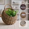 Wall Hanging Flower Pot Handmade Woven Vase Countryside Style Rattan Planter Basket Home Decor