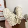 Sneakers in Tela con Suola Spessa da Donna con Lacci Piattaforma Scarpe Casual Traspiranti Basse per Signore