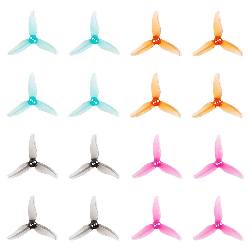 Gemfan Hurricane 2512 3-Blade Props 3 Holes for 1103-1108 Brushless Motor RC Drone FPV Racing Toothpick 16pcs 8CW 8CCW