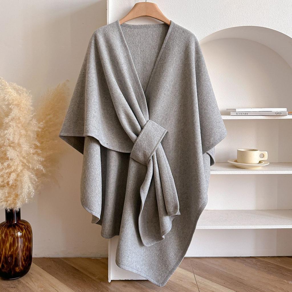 Faux Wool Shawl Wrap Unisex Cold Weather Essential Soft Warm Scarf Easy To Clean