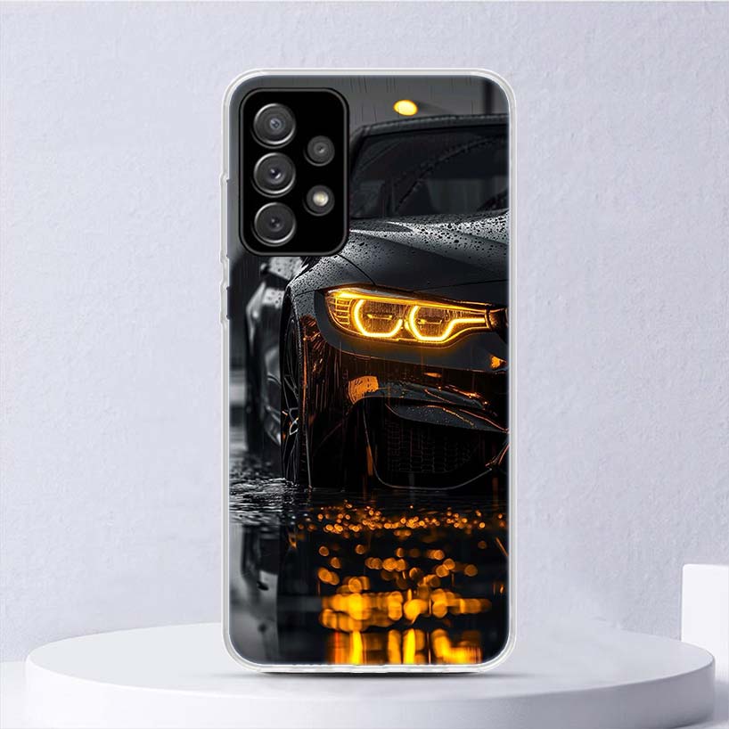 Black White Sport for B-BMW Soft Case For Samsung Galaxy A16 A15 A14 A13 A56 A55 A54 A53 Phone Cover A26 A36 A25 A35 A24 A34 A23