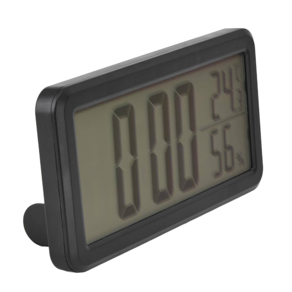 Digital Alarm Clock Portable Black Temperature Humidity Wall Mounted LCD Digital Electronic Clock for Dormitory Desktop