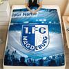 1 Stück Benutzerdefinierter Name 1. FC Magdeburg gemusterte Flanelldecke für alle Jahreszeiten für Heimdekoration Wärme und Komfort Geschenke Weihnachtsgeschenk -HE1