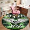 Gate 13 Logo Print Round Rug, Washable Floor Carpet, For Entryway Dorm Laundry Room Office Study, Home Decor Birthday Christmas Gift