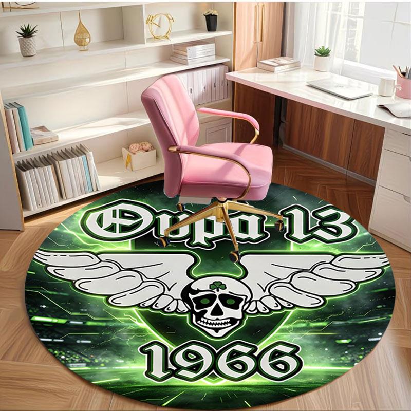 Gate 13 Logo Print Round Rug, Washable Floor Carpet, For Entryway Dorm Laundry Room Office Study, Home Decor Birthday Christmas Gift