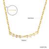 Waterproof 18K Gold Plated Stainless Steel CZ Cubic Zirconia Necklace Women Trendy Geometric Pendant Jewelry